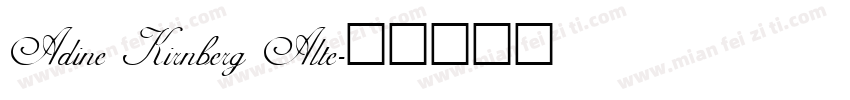 Adine Kirnberg Alte字体转换
